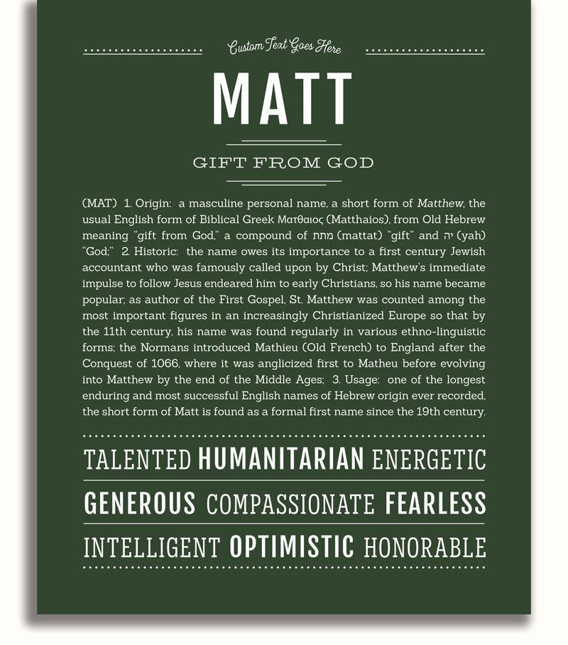 Mat Name Matt Name