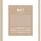 Matt | Name Art Print