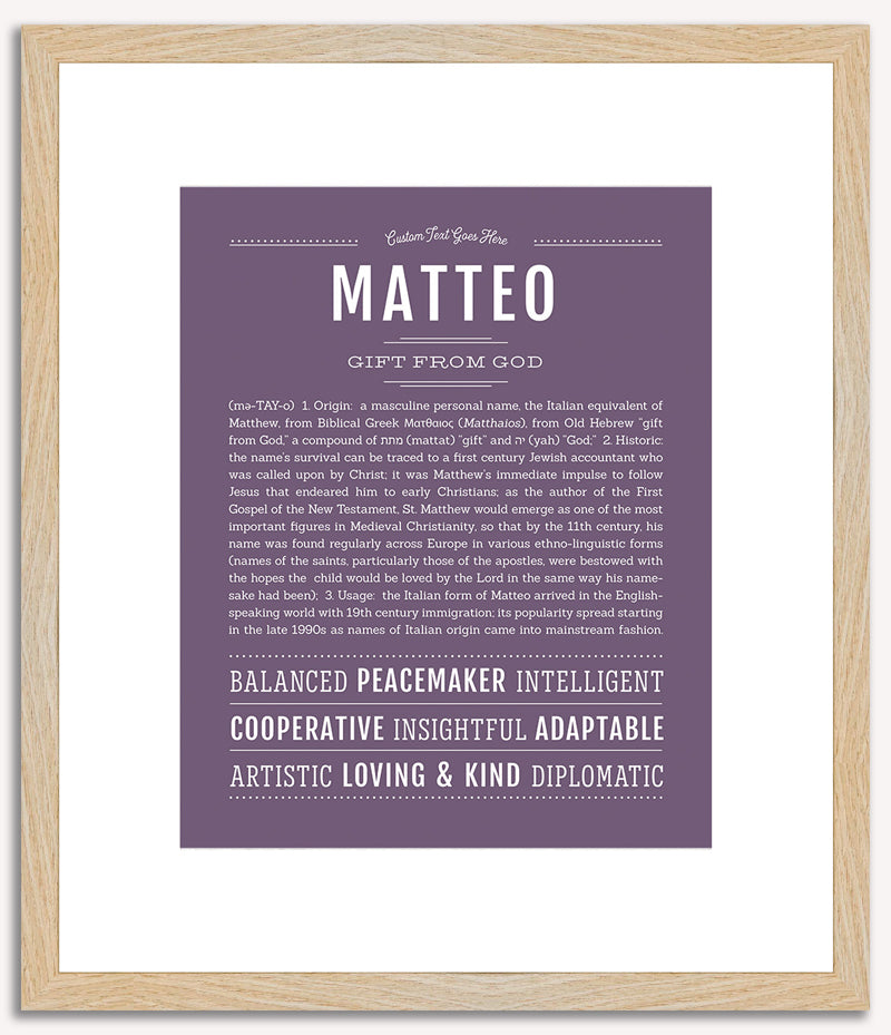 Matteo | Name Art Print