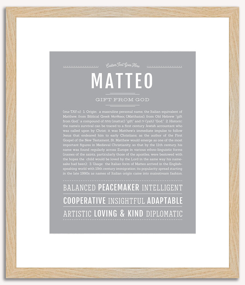 Matteo | Name Art Print