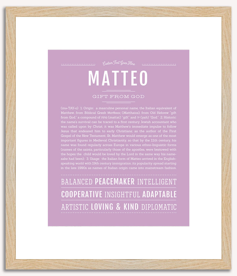 Matteo | Name Art Print