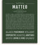 Matteo Personalized Name Meaning Art Prints – Name Stories