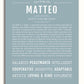 Matteo Personalized Name Meaning Art Prints – Name Stories