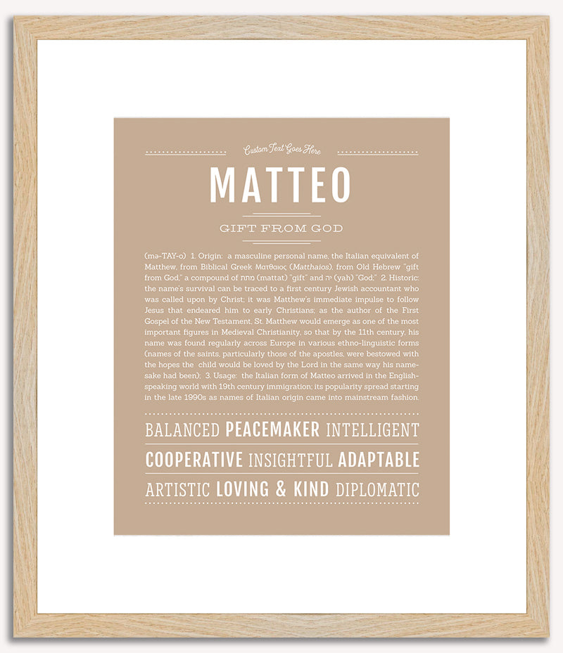 Matteo | Name Art Print