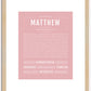 Matthew | Name Art Print