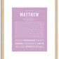 Matthew | Name Art Print