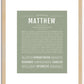 Matthew | Name Art Print