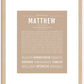 Matthew | Name Art Print