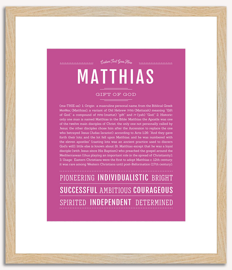 Matthias | Name Art Print