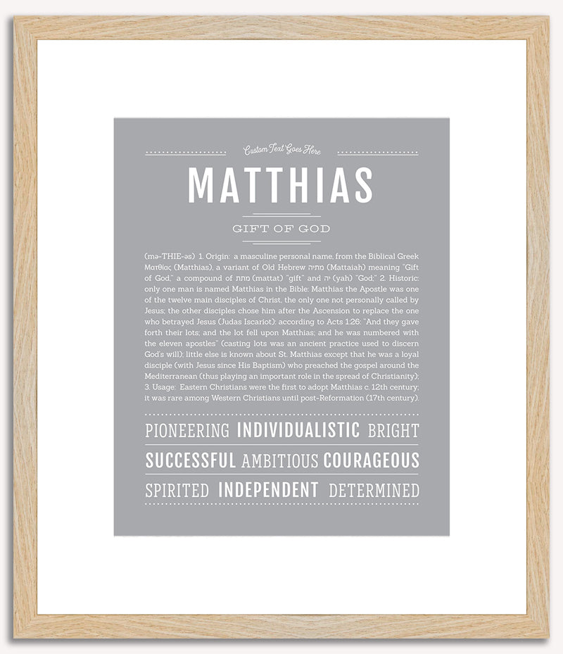 Matthias | Name Art Print