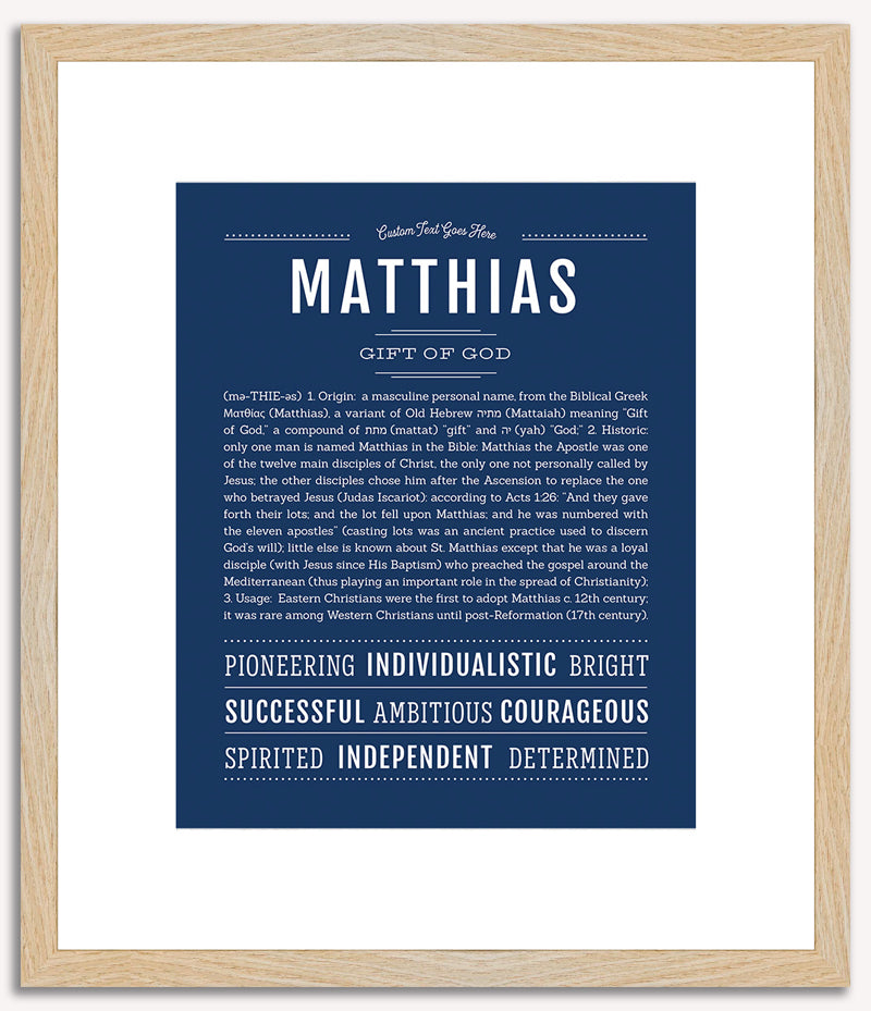 Matthias | Name Art Print