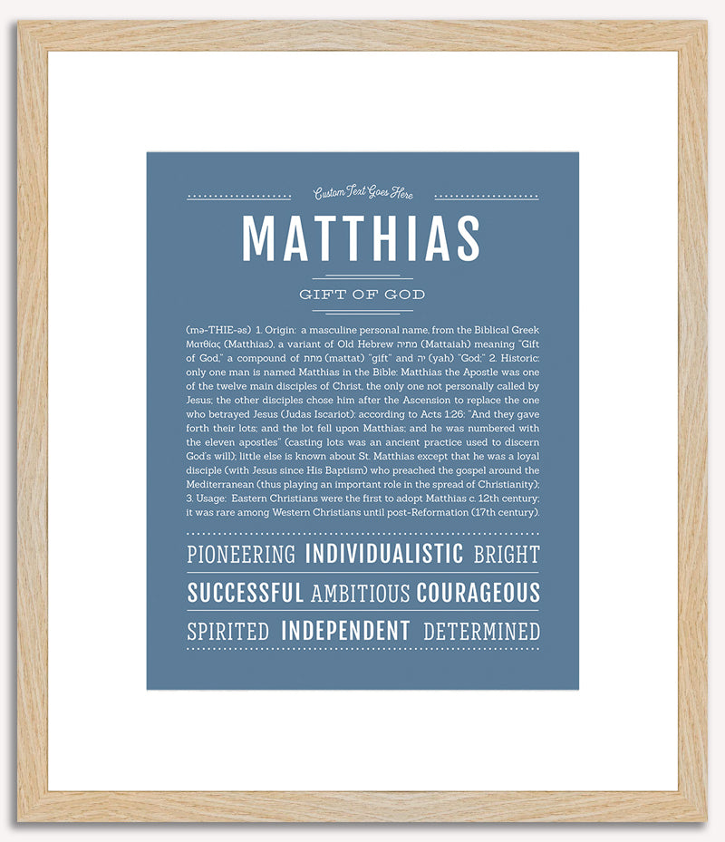 Matthias | Name Art Print