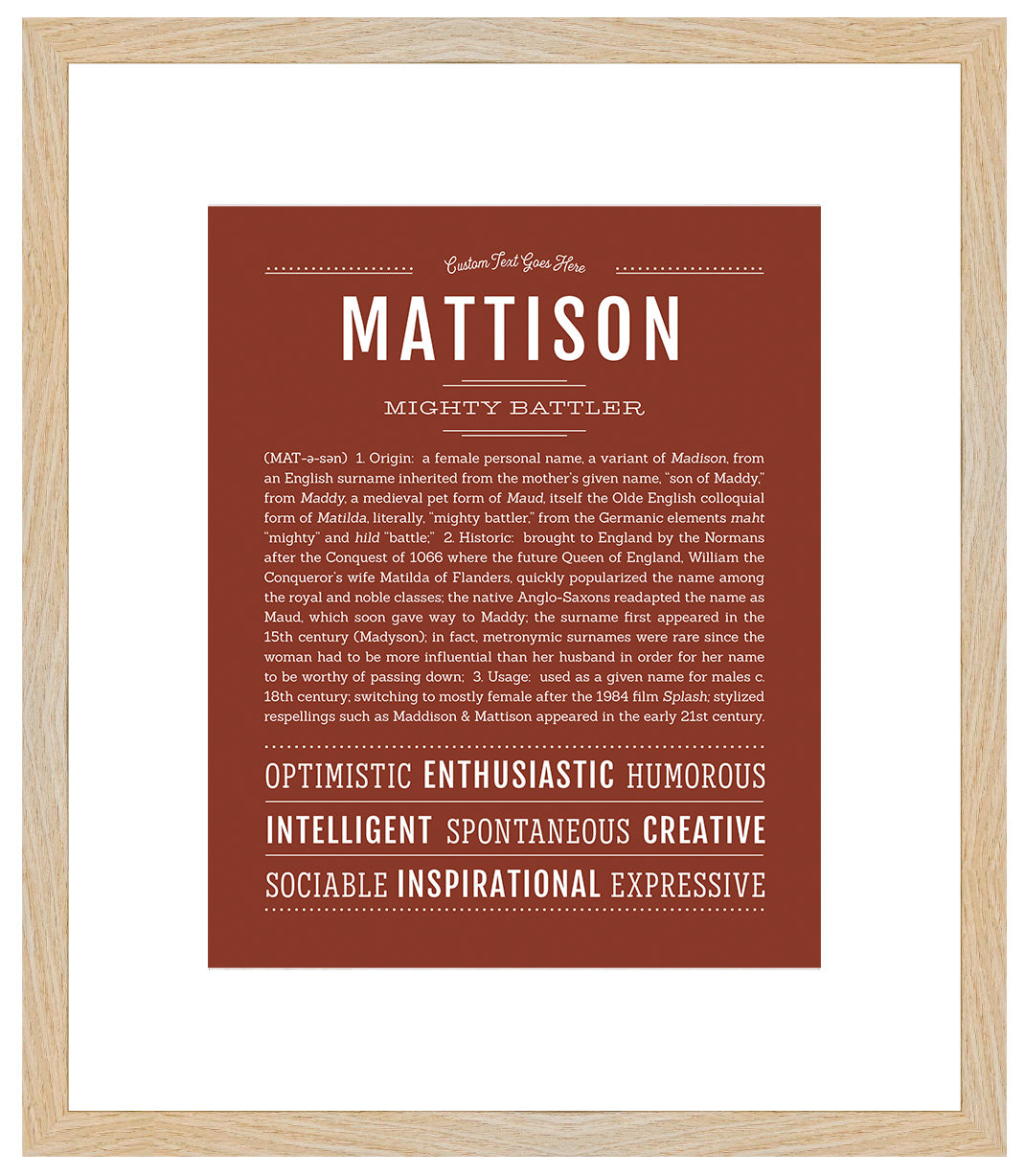 Mattison | Name Art Print