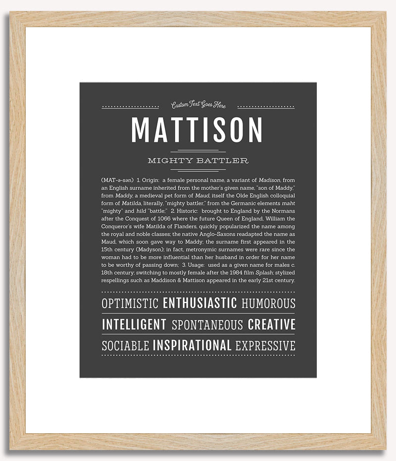 Mattison | Name Art Print