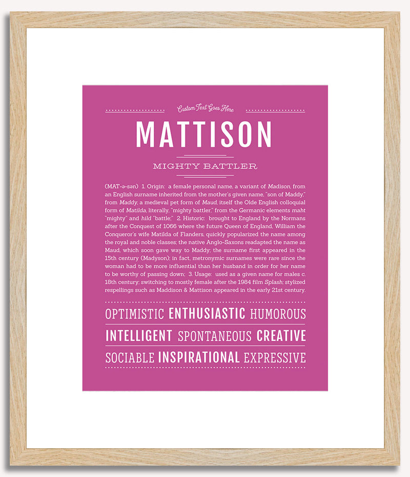 Mattison | Name Art Print