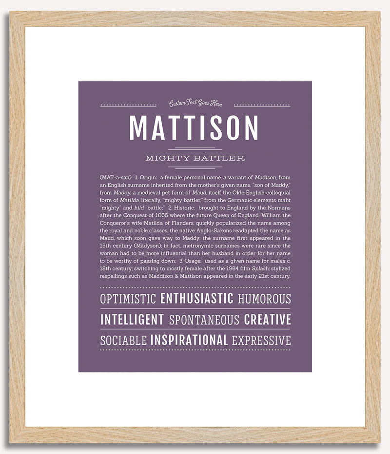 Mattison | Name Art Print