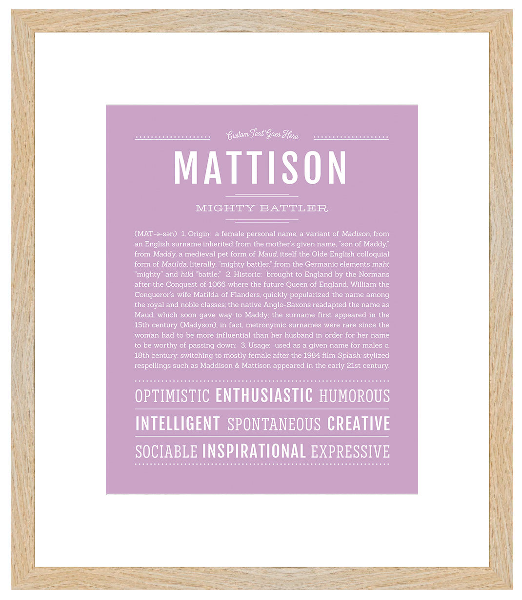 Mattison | Name Art Print