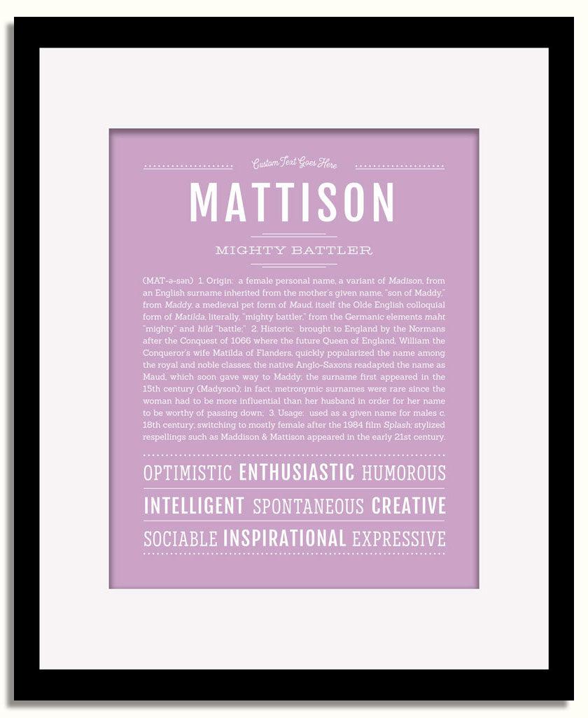 Frame Options | Lilac | Black Frame, Matted