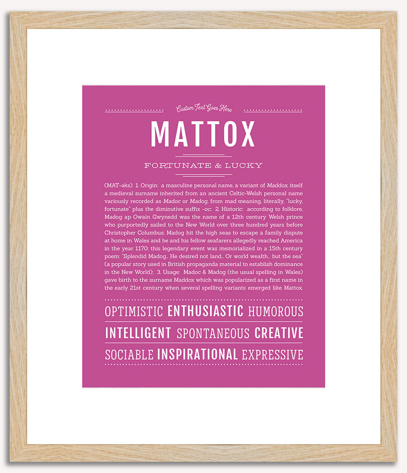 Mattox | Name Art Print