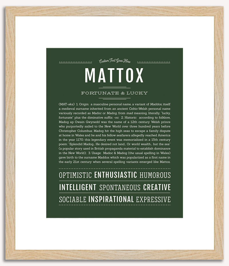 Mattox | Name Art Print