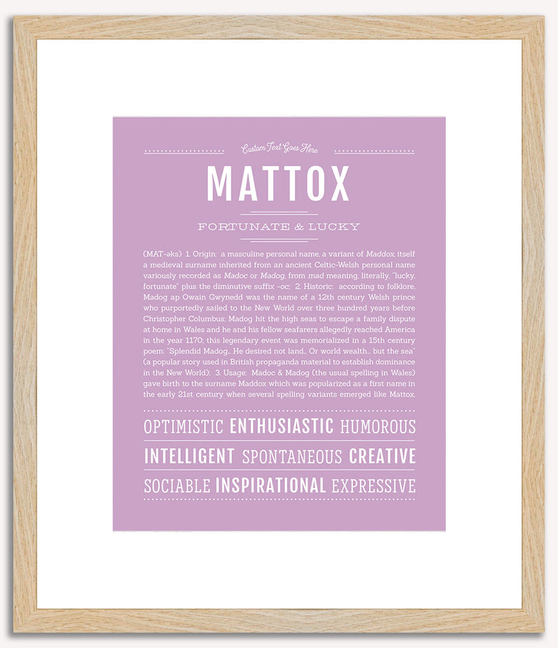 Mattox | Name Art Print