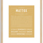 Mattox | Name Art Print