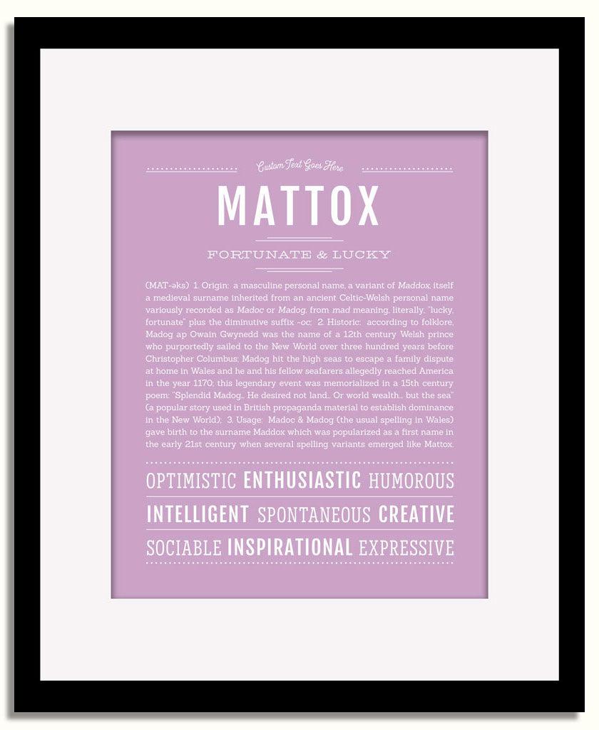 Frame Options | Lilac | Black Frame, Matted