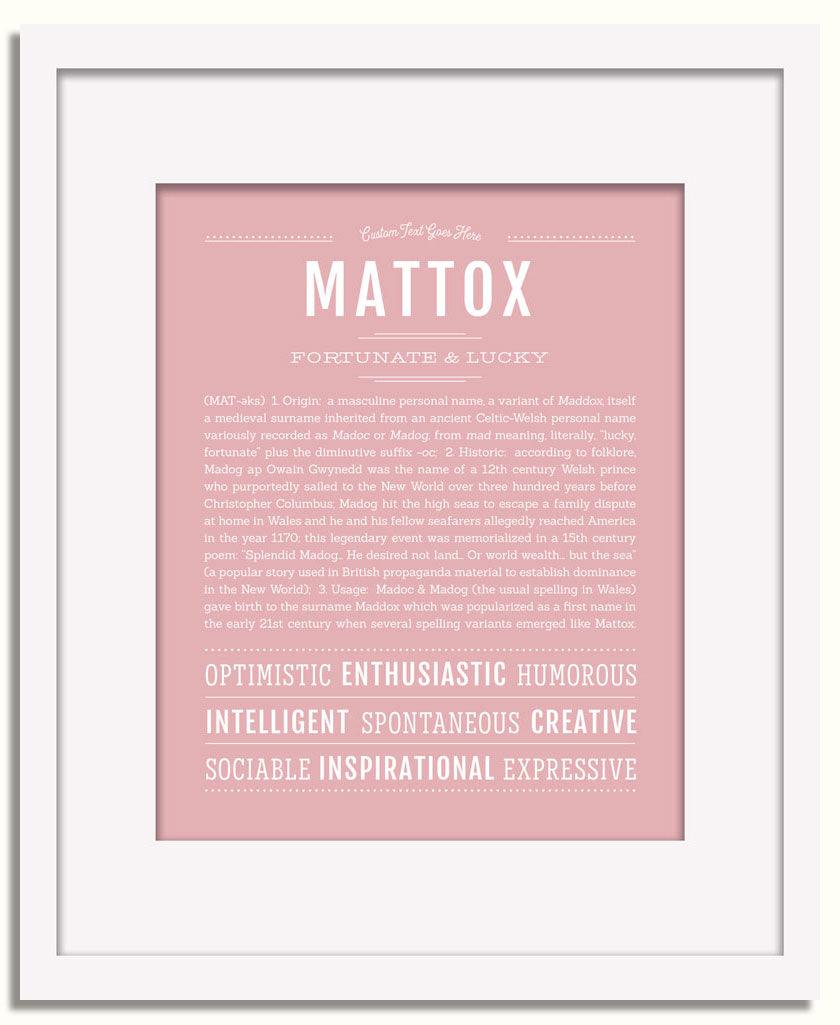 Frame Options | Dusty Rose | White Frame, Matted