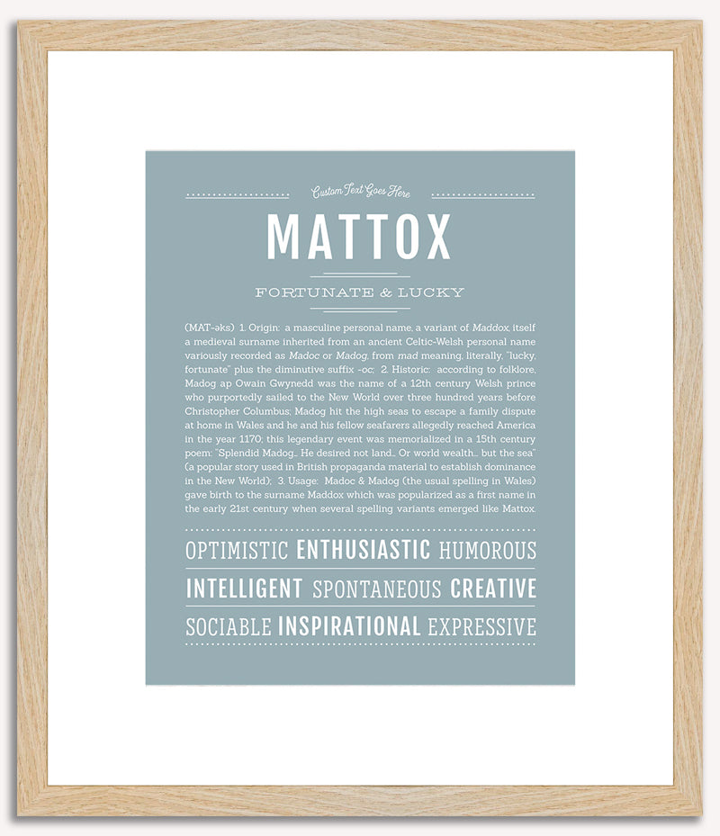 Mattox | Name Art Print