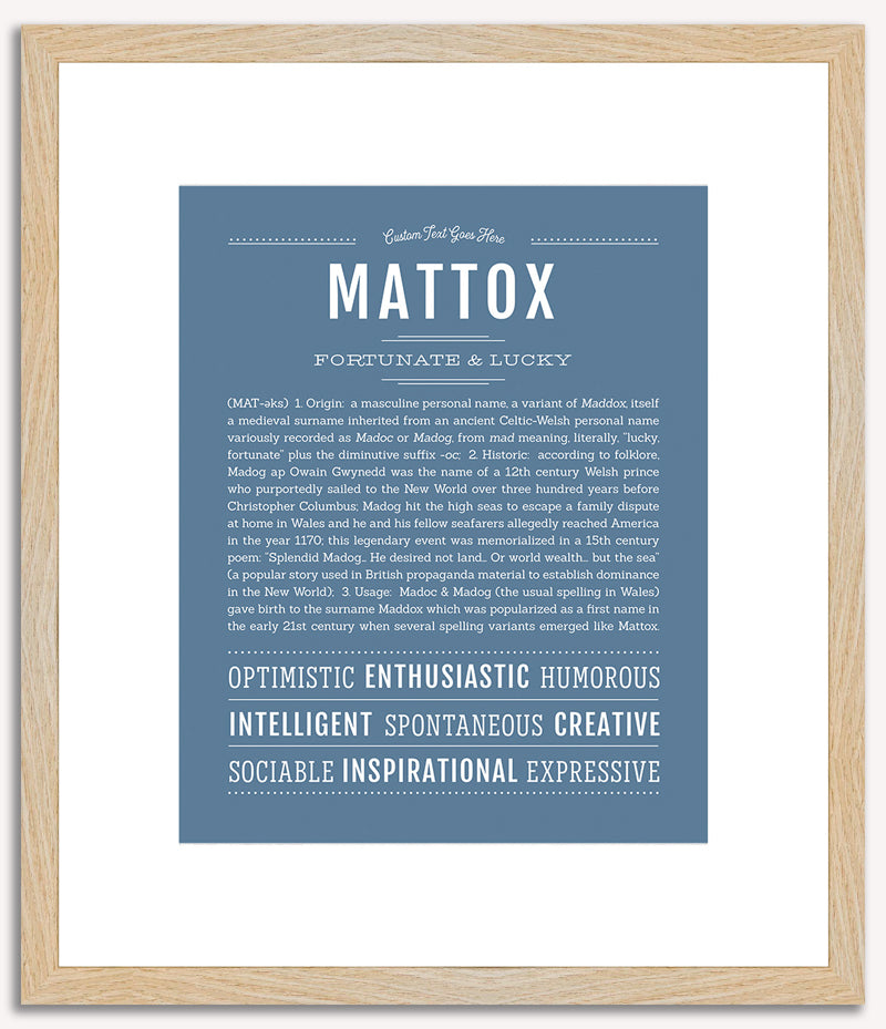 Mattox | Name Art Print