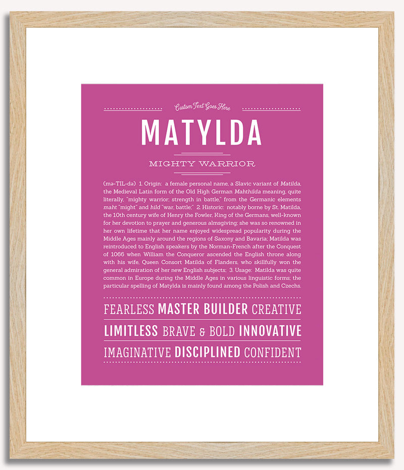 Matylda | Name Art Print