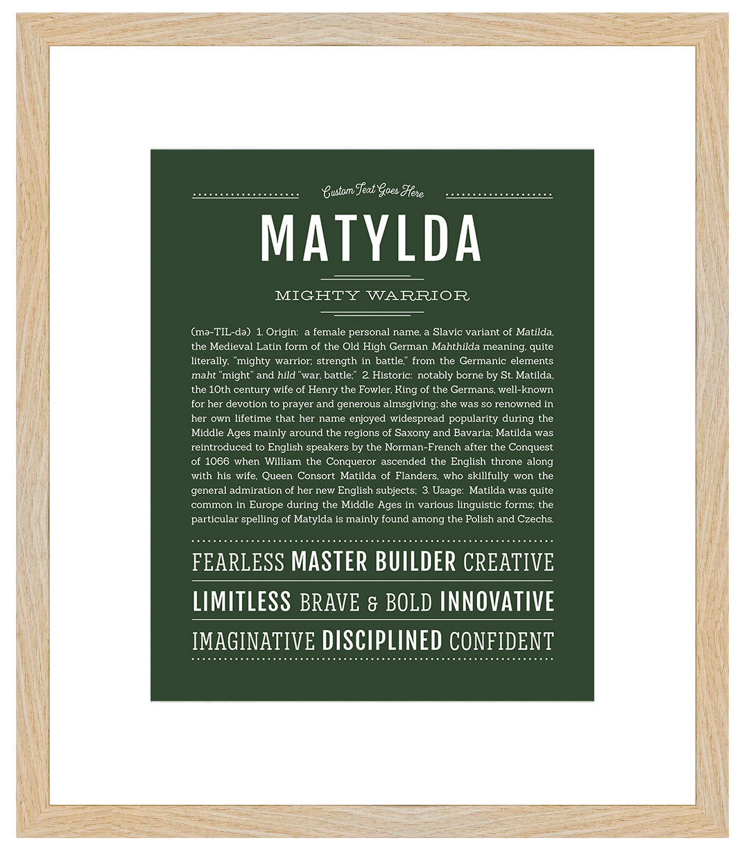 Matylda | Name Art Print