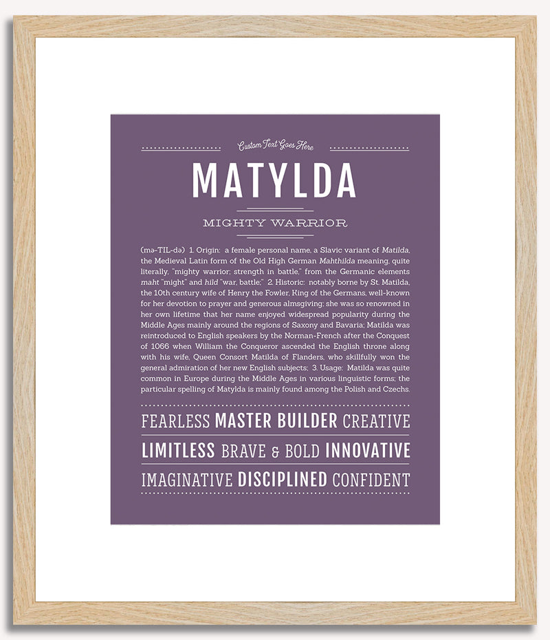 Matylda | Name Art Print