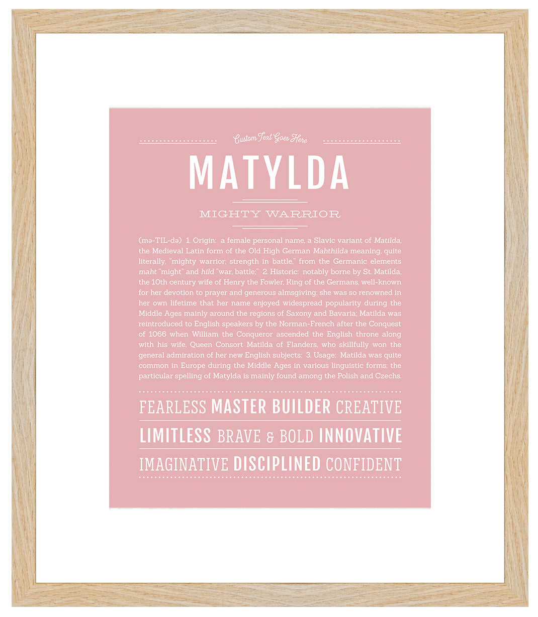 Matylda | Name Art Print