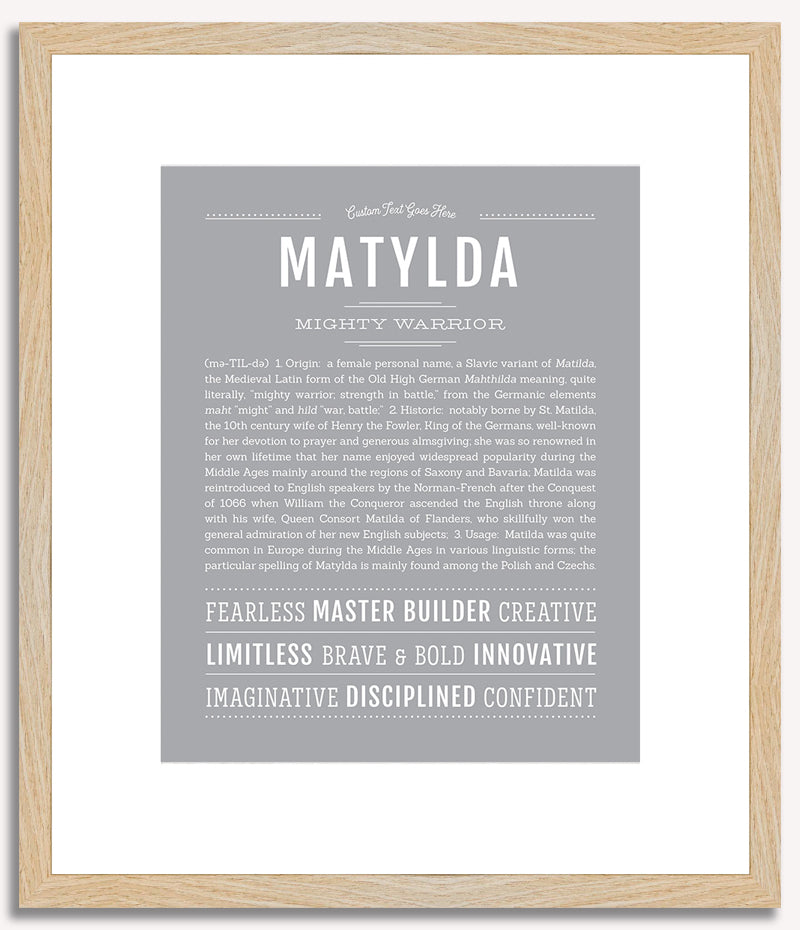 Matylda | Name Art Print