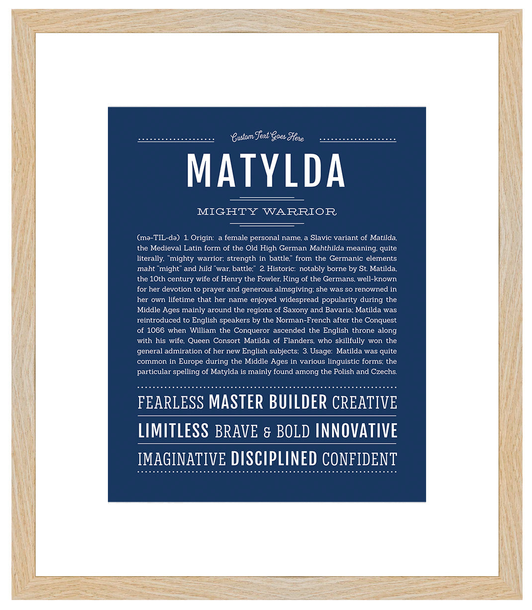 Matylda | Name Art Print