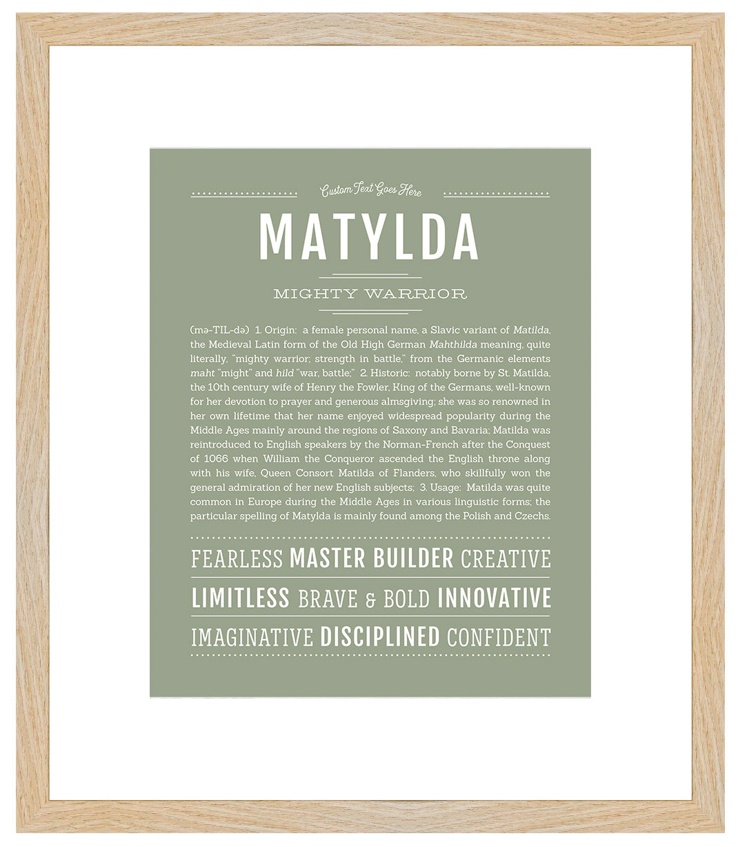 Matylda | Name Art Print