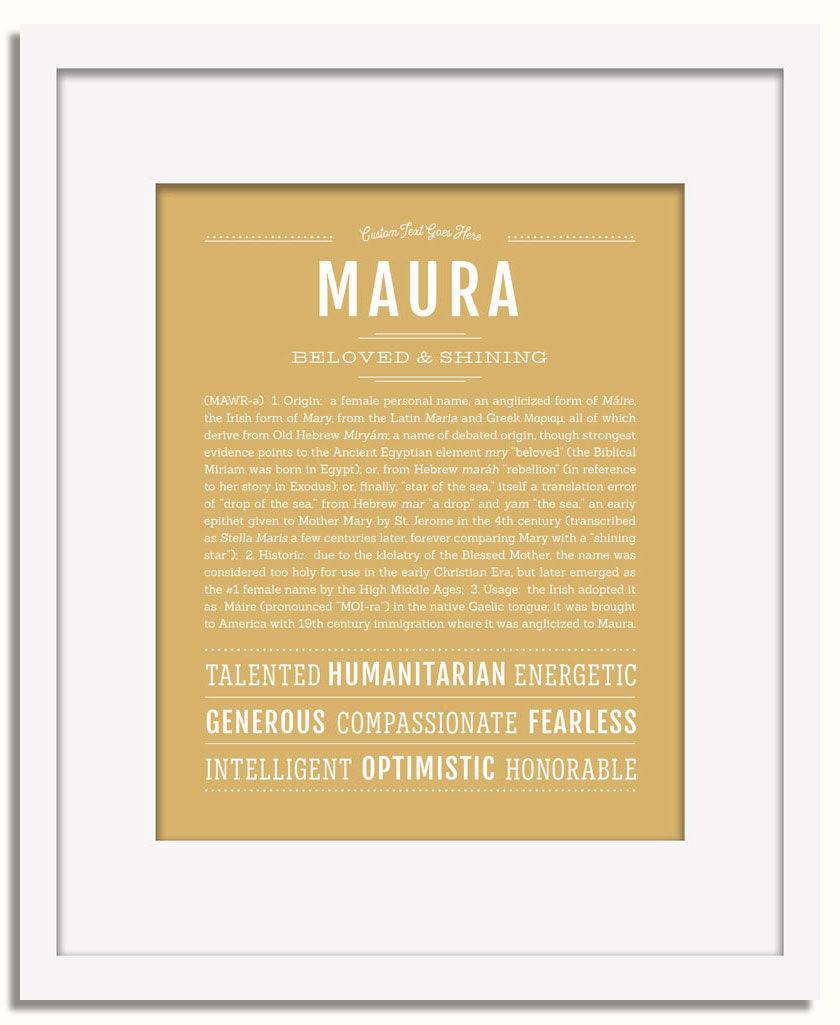 Frame Options | Matte Gold | White Frame, Matted