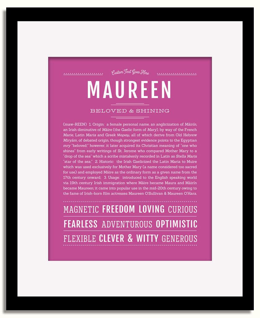 Frame Options | Dark Pink | Black Frame, Matted