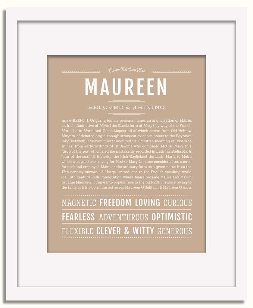 Frame Options | Tan | White Frame, Matted