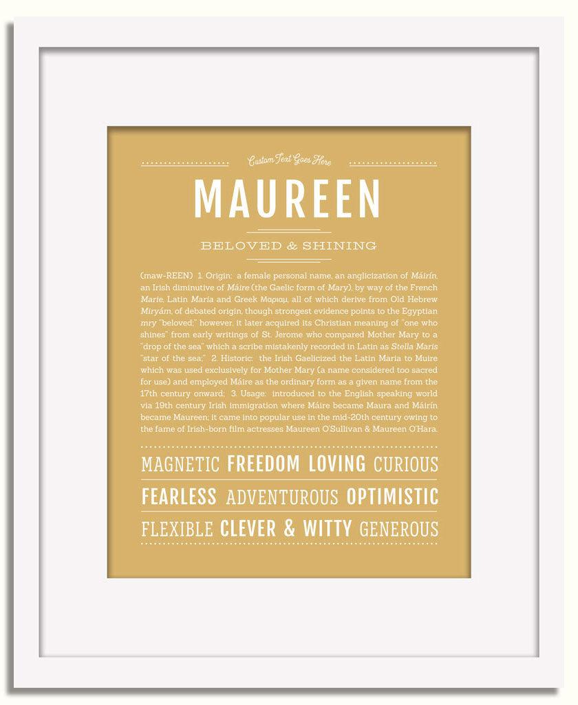 Frame Options | Matte Gold | White Frame, Matted