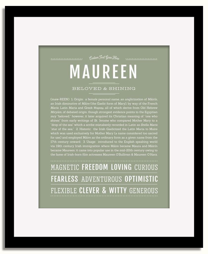 Frame Options | Sage | Black Frame, Matted