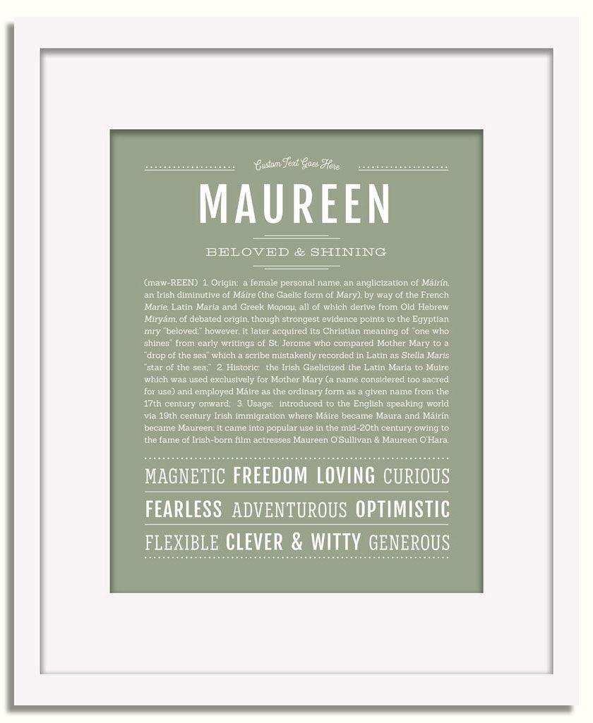 Frame Options | Sage | White Frame, Matted