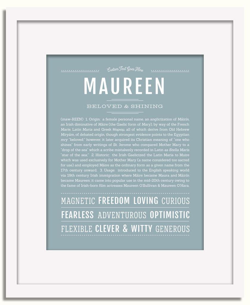 Frame Options | Powder Blue | White Frame, Matted