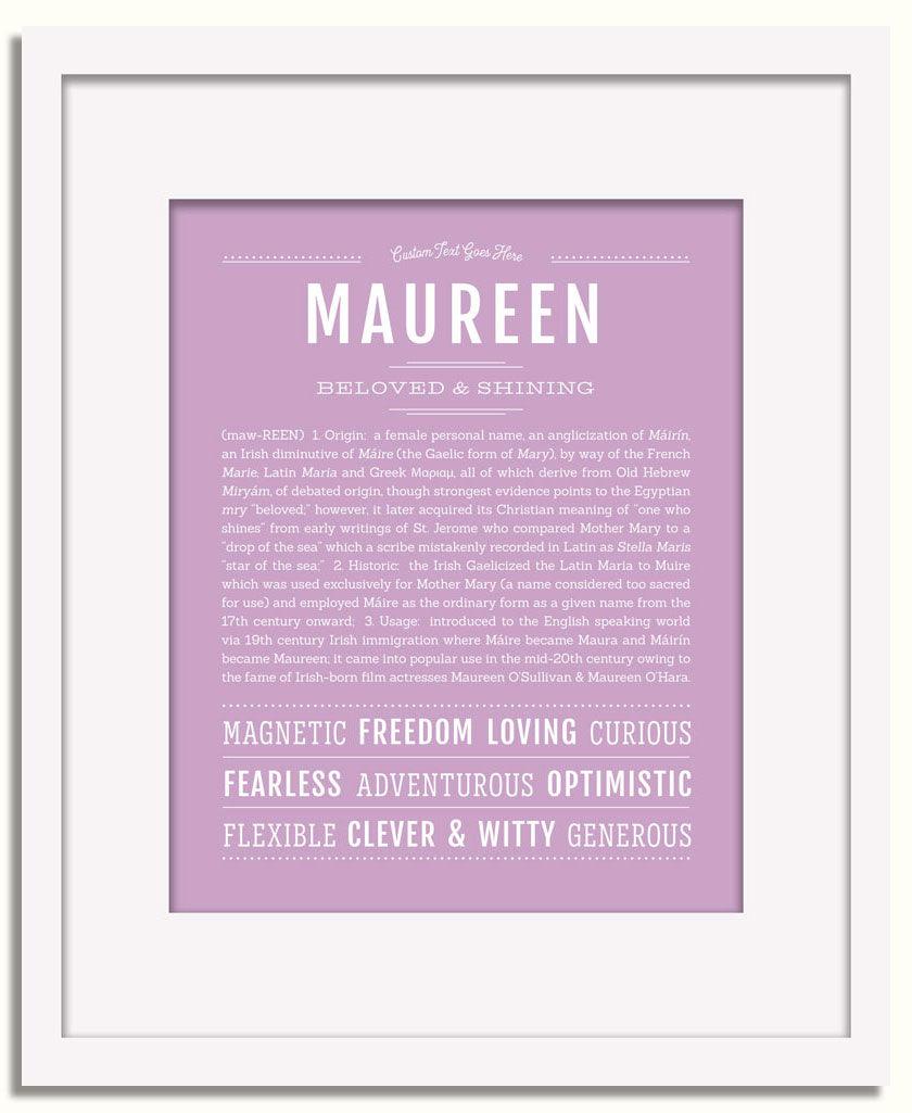 Frame Options | Lilac | White Frame, Matted