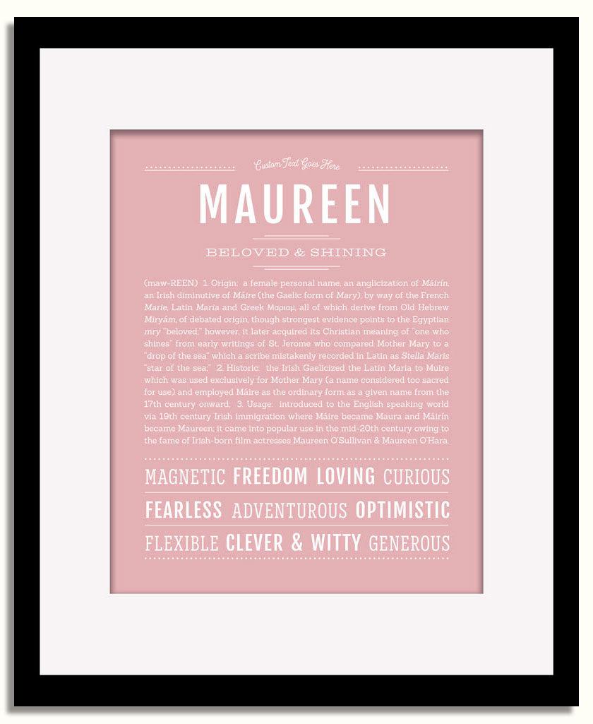 Frame Options | Dusty Rose | Black Frame, Matted