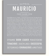 Mauricio | Name Art Print – Name Stories