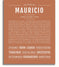 Mauricio Personalized Name Meaning Art Prints – Name Stories