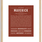 Maverick | Name Art Print