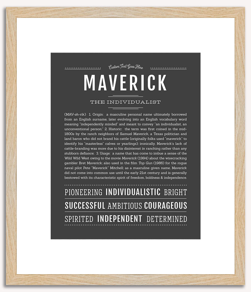 Maverick | Name Art Print